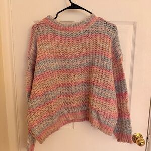 Bershka pastel rainbow sweater